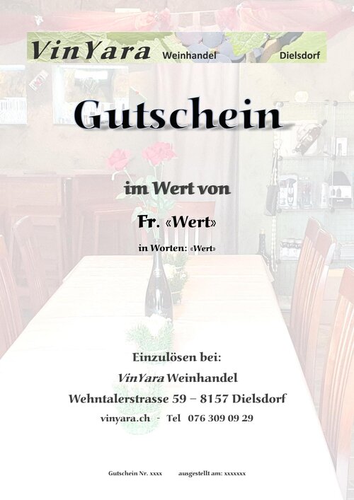 Geschenk-Gutschein Fr. 50.00